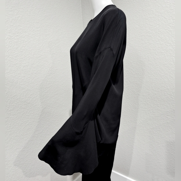 GIVENCHY silk black bell sleeve blouse - Picture 3 of 9